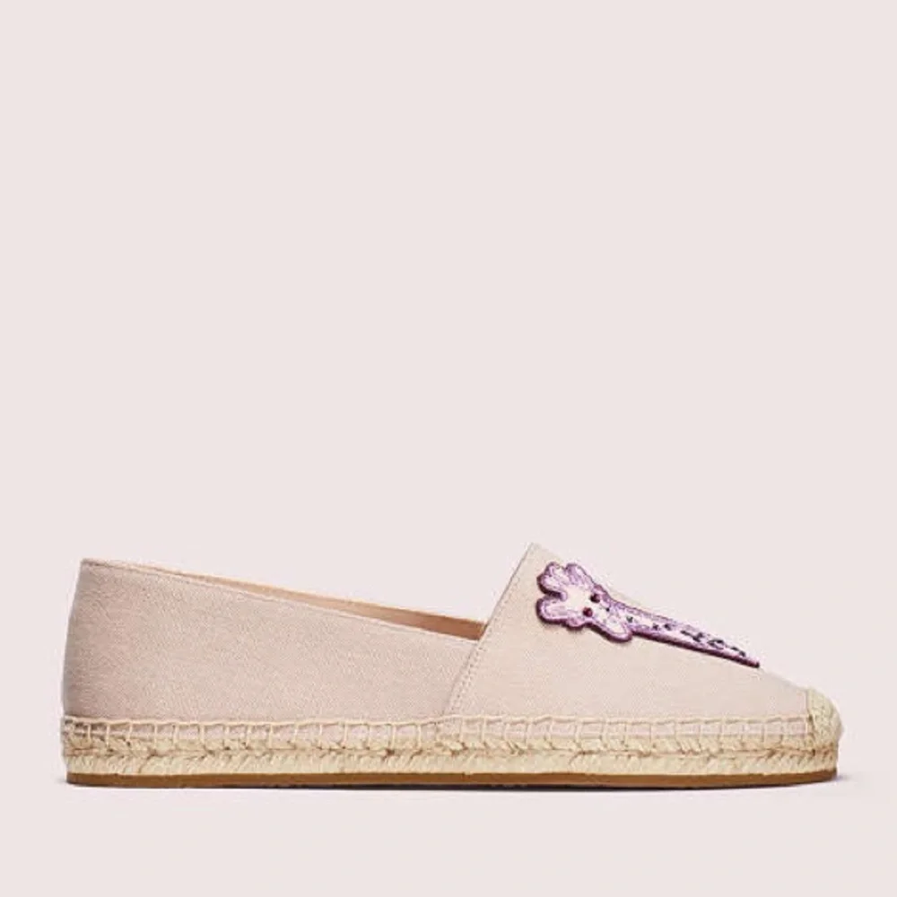 NEW‎ KATE SPADE Garden Giraffe Pale Vellum Espadrilles Size 8 B